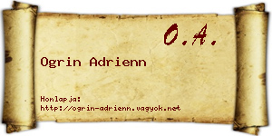 Ogrin Adrienn névjegykártya